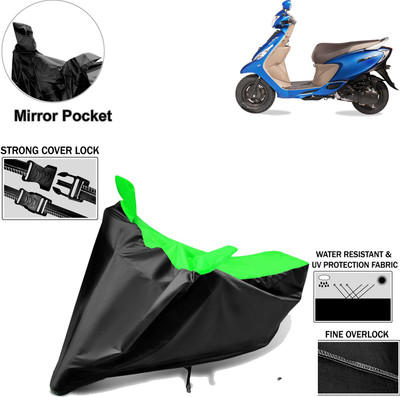 Rhtdm Two Wheeler Cover for TVS(Zest, Black, Green)
