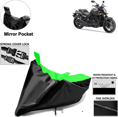 Rhtdm Two Wheeler Cover for Yamaha(VMAX, Black, Green)