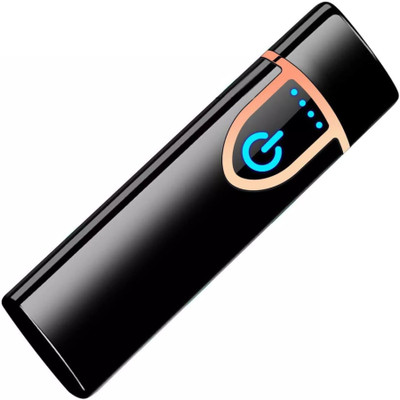 NVIRAV Good Quality Rechargeable Lighter Touch Ignition USB Charging Lighter,Windproof Plasma Lighter for Candle, Cigarette Power Indicator Flameless USB Finger Pocket Lighter(Black) NVIRAV Good Quality Rechargeable Lighter Touch Ignition USB Charging Lighter,Windproof Plasma Lighter for Candle, Cigarette Power Indicator Flameless USB Finger Pocket Lighter(Black)