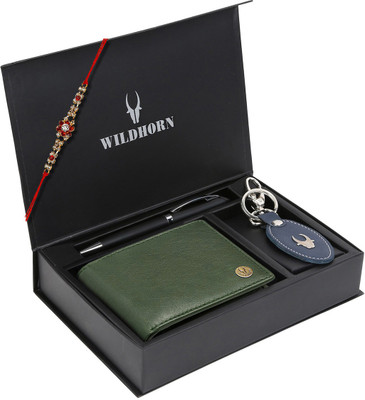 WILDHORN Wallet & Belt Combo(Green) deal from flipkart