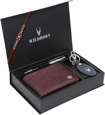 WILDHORN Wallet & Belt Combo(Maroon)