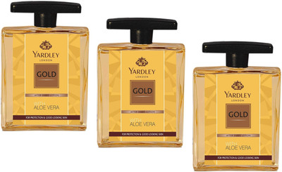 YARDLEY LONDON GOLD WITH ALOE VERA LOTION 50ML 3 PC W3W(150 ml)
