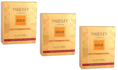 YARDLEY LONDON GOLD WITH ALOE VERA LOTION 50ML EACH PK-3(150 ml)