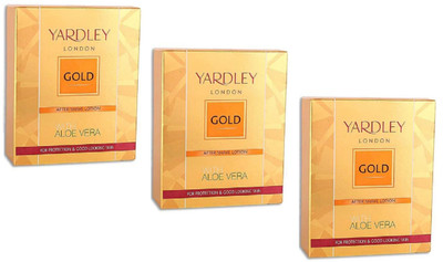 YARDLEY LONDON GOLD LOTION WITH ALOE VERA 50ML EACH PK 3(150 ml)