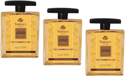 YARDLEY LONDON GOLD WITH ALOE VERA LOTION 50ML PK 3 W3W(150 ml)