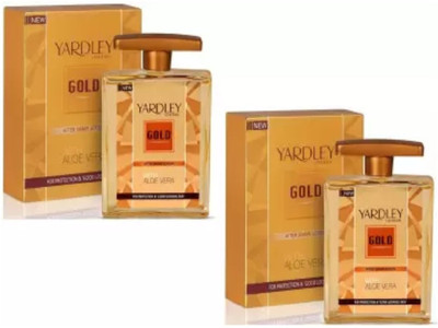 YARDLEY GOLD AFTER SHAVING LOTION WITH ALOE VERA EACH 100ML PACK OF 2(200 ml)