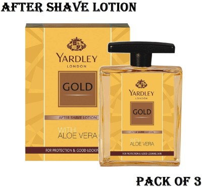 YARDLEY LONDON GOLD AFTER SHAVE LOTION 50ML EACH PAK OF 3(150 ml)