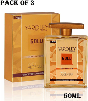 YARDLEY LONDON GOLD AFTER SHAVE LOTION 50 OF 3(150 ml)