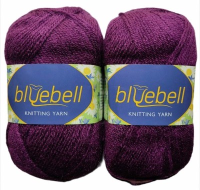 RCB Vardhman Bluebell 600 GM (1 Ball, 100 GM Each) Wool Ball Hand Knitting Wool/Art Craft Soft Fingering Crochet Hook Yarn, Needle Acrylic Knitting Yarn Thread Dyed Shade No-42