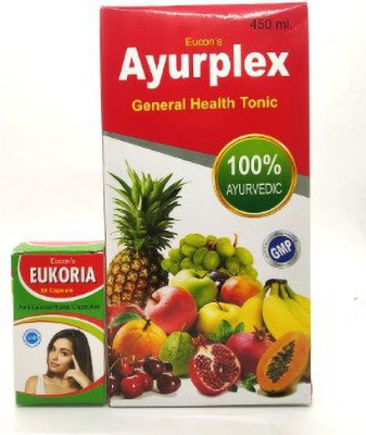 Ayurplex 450ML TONIC EUKORIA 30 CAPSULE COMB PACK(Pack of 2)