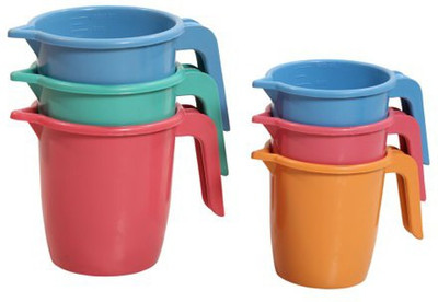 WHITEIBIS Plastic Bath Mug(Multicolor 1)