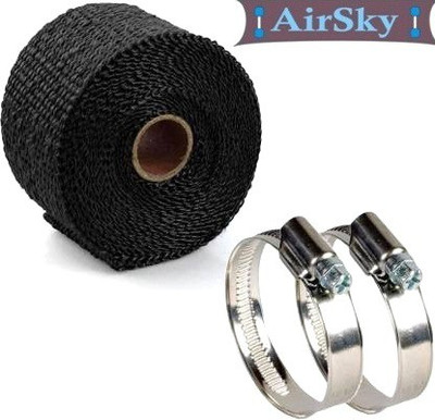 AIRSKY 1 Pcs Silencer Wrap & 2 Pcs Clamp Bike Exhaust Heat Shield