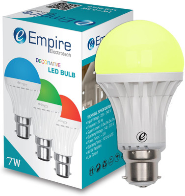 empire electrotech 7 W Basic Round B22 LED Bulb(Yellow)
