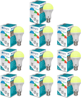 empire electrotech 7 W Basic Standard B22 LED Bulb(Yellow, Pack of 10)