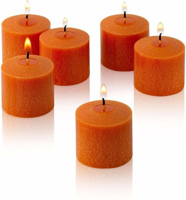 FIVON Votive Scented Candles Mandarin Pack of 6 Candle(Orange, Pack of 6)