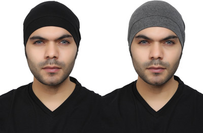 Bismaadh Solid Skull Cap Cap(Pack of 2)