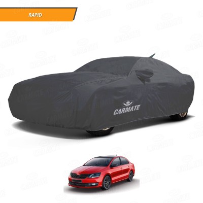 CARMATE Car Cover For Skoda Rapid (With Mirror Pockets)(Grey)