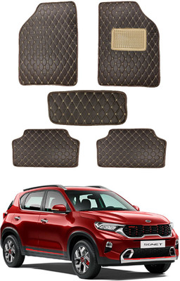 MATIES Leatherite Standard Mat For  Universal For Car(Brown)