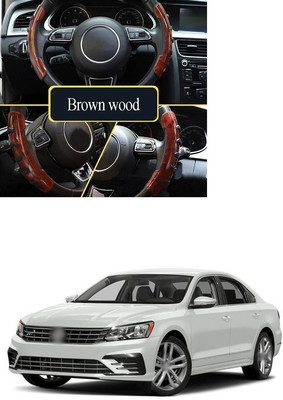 PRTEK Hand Stiched Steering Cover For Volkswagen Passat(Wooden, Tarpaulin, Plastic)