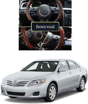 PRTEK Hand Stiched Steering Cover For Toyota Camry(Wooden, Tarpaulin, Plastic)