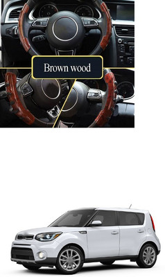 PRTEK Hand Stiched Steering Cover For Hyundai SantaFe(Wooden, Tarpaulin, Plastic)