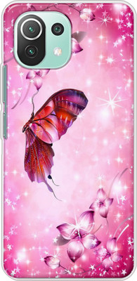Hostprint Back Cover for Mi 11 Lite 5G Plain Back Case(Multicolor, Grip Case, Silicon, Pack of: 1)