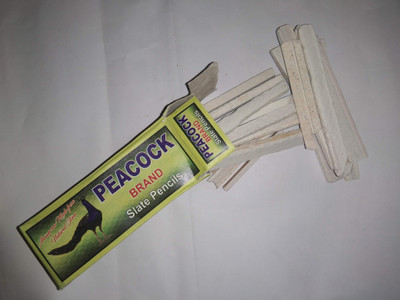 juturus Peacock thick Slate Pencils 400G Writing Chalk Writing(30 Sticks)
