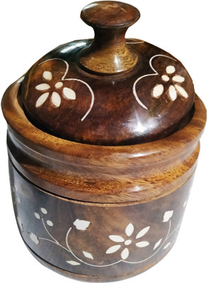 SWH Wooden Pickle Jar  - 300 ml(Brown)