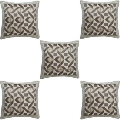 A CUBE LUXURY SOLUTIONS Abstract Cushions & Pillows Cover(Pack of 5, 40 cm*60 cm, Beige, Grey)