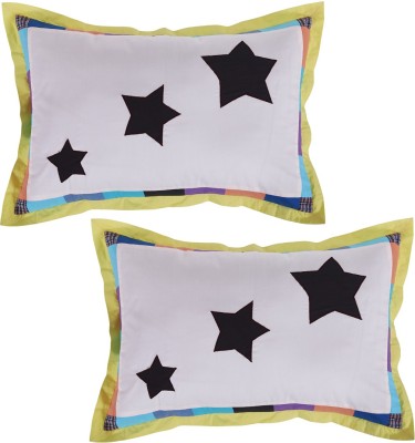 Hugs N Rugs Embroidered Pillows Cover(Pack of 2, 40 cm*70 cm, Multicolor)