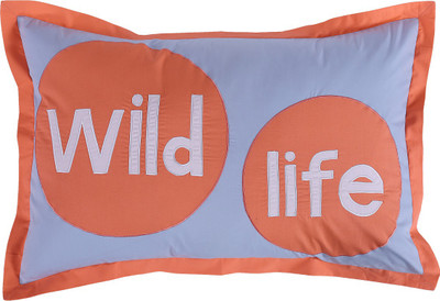 Hugs N Rugs Cotton Cushions & Pillows Cover(59 cm*41 cm, Orange, Blue)