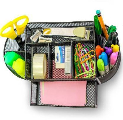WOLBLIX 8 Compartments METAL MESH DRAWER 8 COMP(Black)