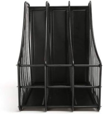 WOLBLIX 3 Compartments METAL FILE HOLDER(Black)