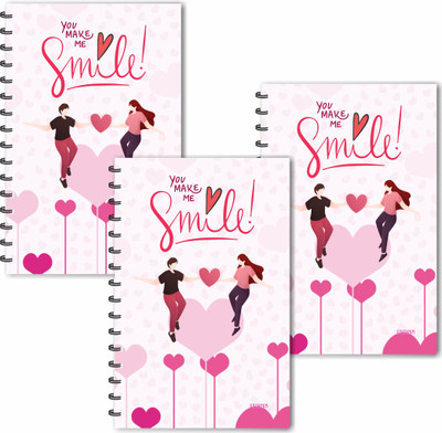 ESCAPER You make me Smile (Boy Holds Girl Hand) Designer Diaries (Ruled - A5 Size - SUPER SAVER Pack of 3 Diaries) | Notepad | Love Diaries A5 Diary Ruled 160 Pages(Multicolor, Pack of 3) ESCAPER You make me Smile (Boy Holds Girl Hand) Designer Diaries (Ruled - A5 Size - SUPER SAVER Pack of 3 Diaries) | Notepad | Love Diaries A5 Diary Ruled 160 Pages(Multicolor, Pack of 3)