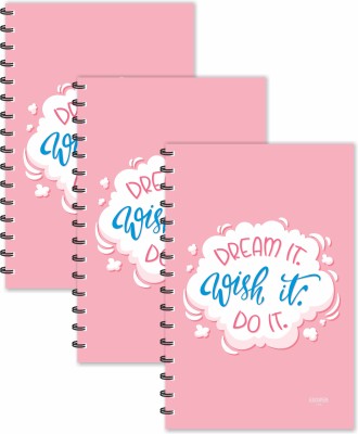 ESCAPER Dream It. Wish It. Do It. Motivational Quotes Diaries (Ruled - A5 Size - SUPER SAVER Pack of 3 Diaries), Quotes on Diaries A5 Diary Ruled 160 Pages(Multicolor, Pack of 3)