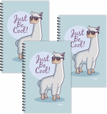 ESCAPER Just Be Cool (Ruled - A5 Size - SUPER SAVER Pack of 3 Diaries) Designer Motivational Diaries | Quotes on Diaries A5 Diary Ruled 160 Pages(Multicolor, Pack of 3)