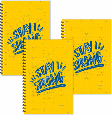 ESCAPER Stay Strong (Ruled - A5 Size - SUPER SAVER Pack of 3 Diaries) Designer Motivational Diaries | Motivational Quotes Diaries A5 Diary Ruled 160 Pages(Multicolor, Pack of 3)