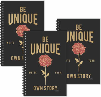 ESCAPER Be Unique (Ruled - A5 Size - SUPER SAVER Pack of 3 Diaries) Designer Motivational Diaries | Unique Diaries A5 Diary Ruled 160 Pages(Multicolor, Pack of 3)