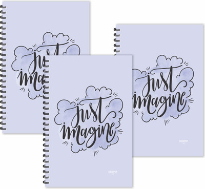 ESCAPER Just Imagine (Ruled - A5 Size - SUPER SAVER Pack of 3 Diaries) Designer Motivational Diaries | Quotes Diaries A5 Diary Ruled 160 Pages(Multicolor, Pack of 3)