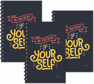 ESCAPER Be the Best of YOURSELF Motivational Quotes Diaries (Ruled - A5 Size - SUPER SAVER Pack of 3 Diaries), Inspiration Diaries A5 Diary Ruled 160 Pages(Multicolor, Pack of 3)