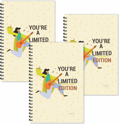 ESCAPER You are Limited Edition (Ruled - A5 Size - SUPER SAVER Pack of 3 Diaries) Designer Motivational Diaries | Motivational Quotes Diaries A5 Diary Ruled 160 Pages(Multicolor, Pack of 3)