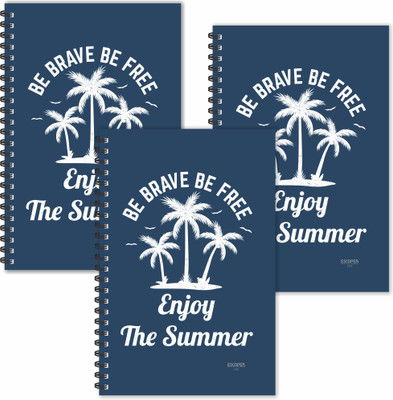 ESCAPER Enjoy The Summer (Ruled - A5 Size - SUPER SAVER Pack of 3 Diaries) Designer Diaries | Season Diaries | Summer Diaries A5 Diary Ruled 160 Pages(Multicolor, Pack of 3)