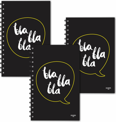 ESCAPER BLA BLA BLA Designer Diaries (Ruled - A5 Size - SUPER SAVER Pack of 3 Diaries) | Notepad A5 Diary Ruled 160 Pages(Multicolor, Pack of 3)
