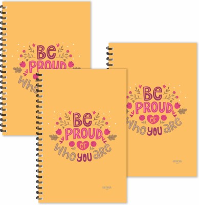 ESCAPER Be Proud (Ruled - A5 Size - SUPER SAVER Pack of 3 Diaries) Designer Motivational Diaries | Motivational Quotes Diaries A5 Diary Ruled 160 Pages(Multicolor, Pack of 3)