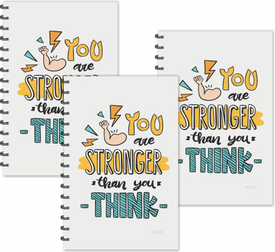 ESCAPER You are Stronger than you Think Motivational Quotes Diaries (Ruled - A5 Size - SUPER SAVER Pack of 3 Diaries), Quotes on Diaries A5 Diary Ruled 160 Pages(Multicolor, Pack of 3)