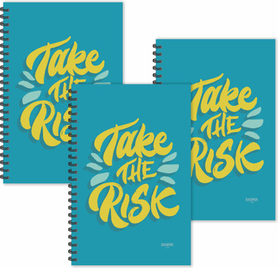 ESCAPER Take the Risk Motivational Quotes Diaries (Ruled - A5 Size - SUPER SAVER Pack of 3 Diaries) | Quotes on Diaries A5 Diary Ruled 160 Pages(Multicolor, Pack of 3)