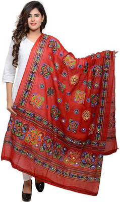 OTD Pure Cotton Embroidered Women Dupatta