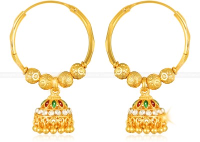 VIGHNAHARTA Vighnaharta Allure Beautiful Earrings Elite Chic Gold Plated for Women and Girls [VFJ1338ERG ] Alloy Hoop Earring