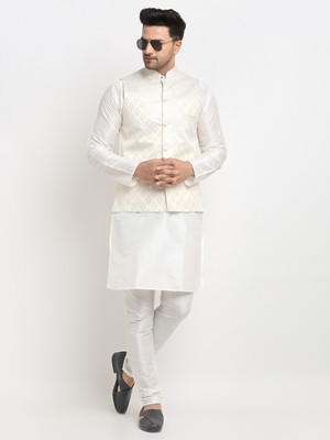 kaifoo Men Kurta Pyjama Ethnic Jacket Set