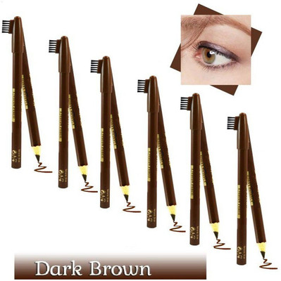 Emijun BEST MATTE FINISH SOFT CURLING SHAPE BROWN EYEBROW PENCIL(BROWN)